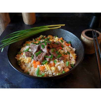 Riz cantonais sauté au bœuf